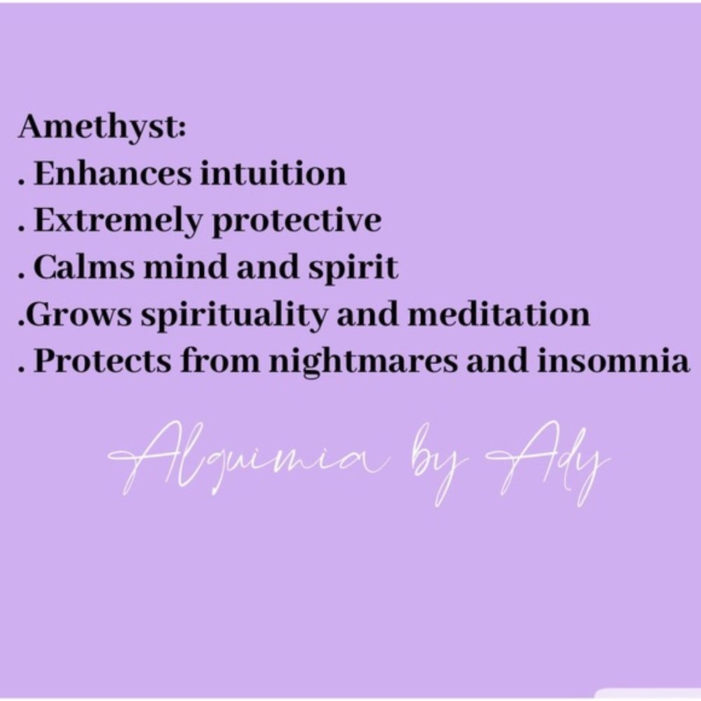 Amethyst bag charms key chain card holder protection crown chakra gem - Picture 4 of 4